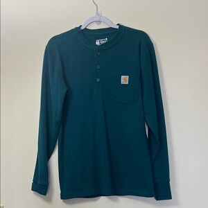 Carhartt Dark Teal Long Sleeve Henley